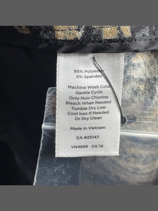 NEW Talbots Pants Womens 6 petite black tan floral paisley Hampshire straight - Picture 7 of 10